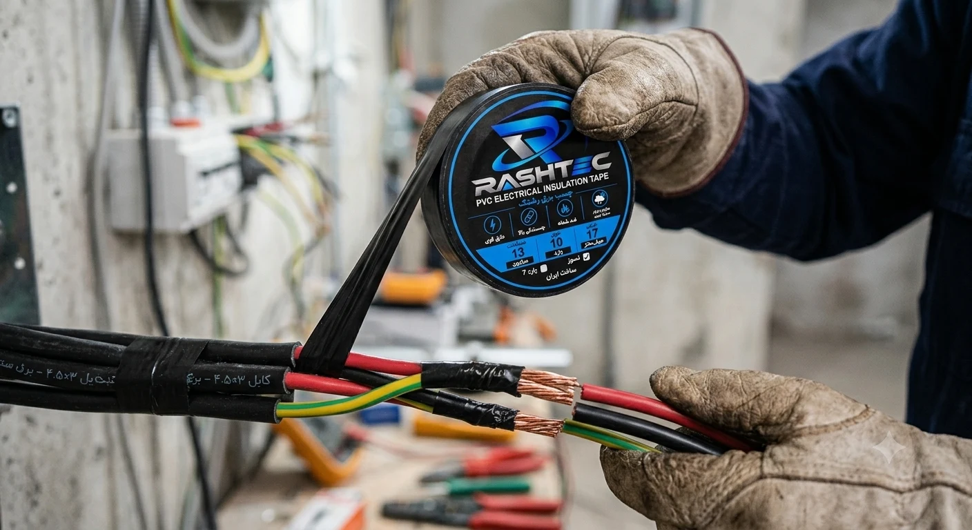 محصولات و بسته بندی چسب برق RASHTEC